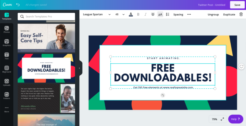 canva grafica web