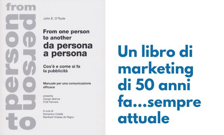 Un libro di marketing di 50 anni fa...sempre attuale.
